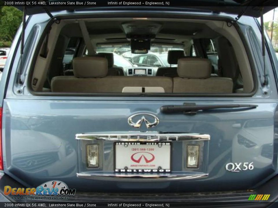 2008 Infiniti QX 56 4WD Lakeshore Slate Blue / Stone Photo #22