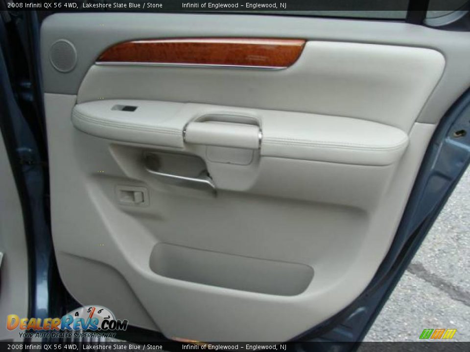 2008 Infiniti QX 56 4WD Lakeshore Slate Blue / Stone Photo #25