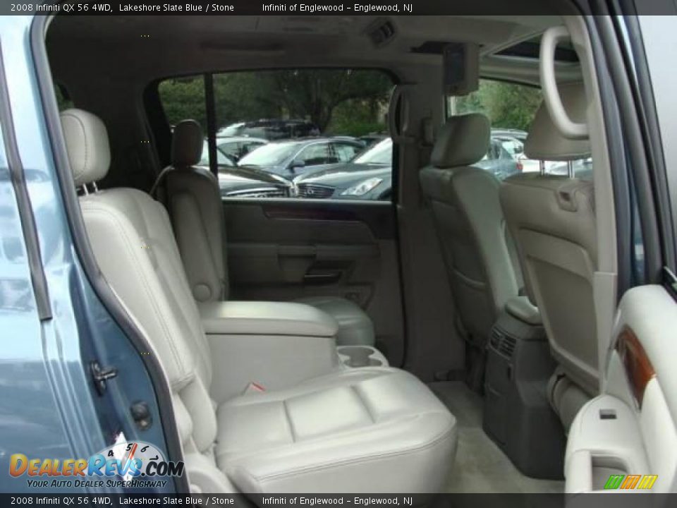 2008 Infiniti QX 56 4WD Lakeshore Slate Blue / Stone Photo #26