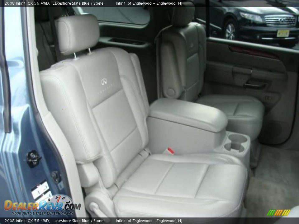 2008 Infiniti QX 56 4WD Lakeshore Slate Blue / Stone Photo #28