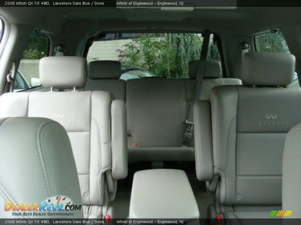 2008 Infiniti QX 56 4WD Lakeshore Slate Blue / Stone Photo #29