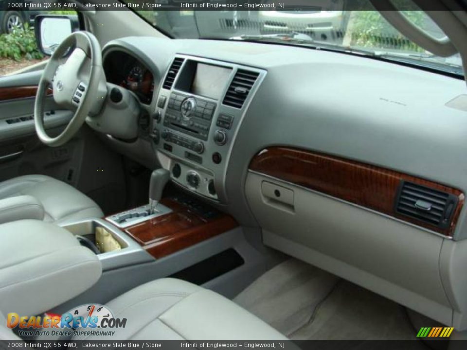 2008 Infiniti QX 56 4WD Lakeshore Slate Blue / Stone Photo #31