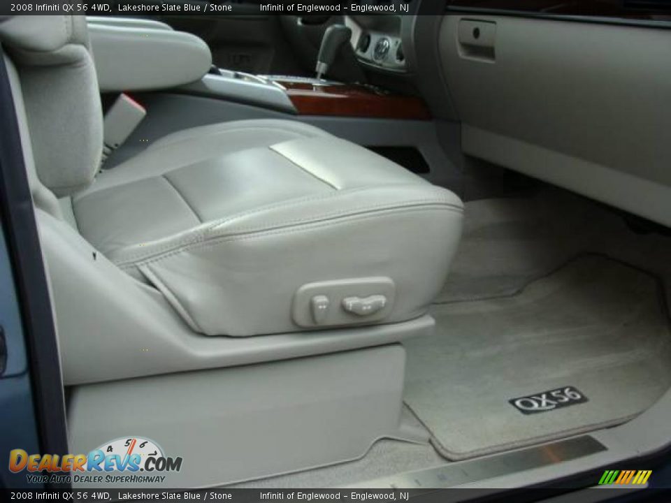 2008 Infiniti QX 56 4WD Lakeshore Slate Blue / Stone Photo #32