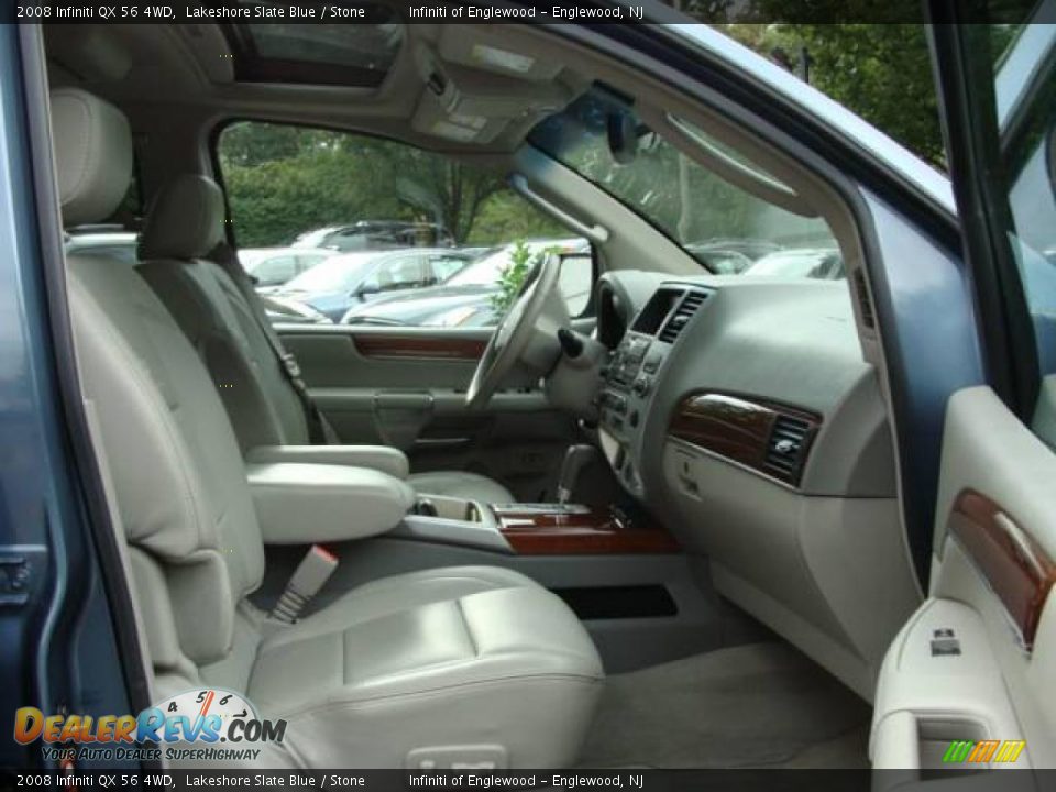2008 Infiniti QX 56 4WD Lakeshore Slate Blue / Stone Photo #33
