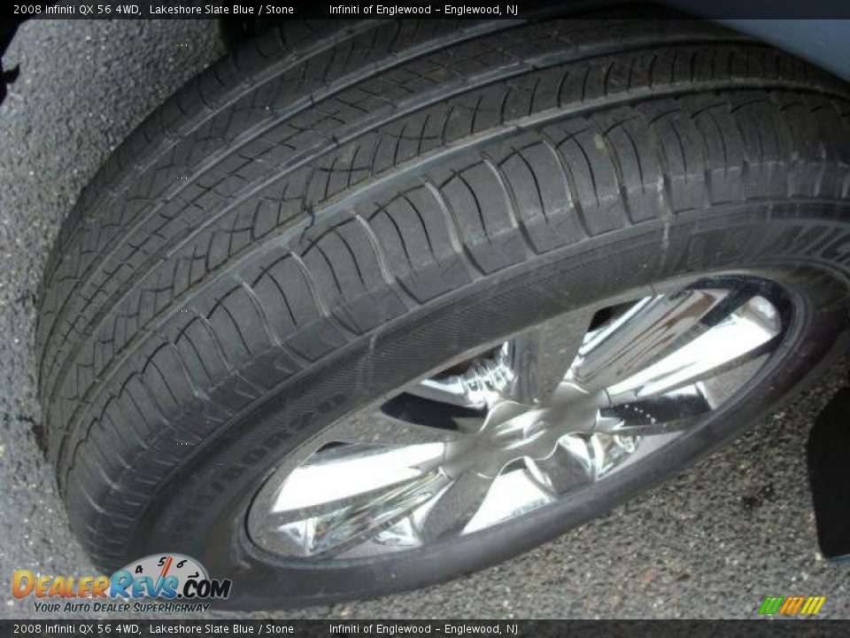2008 Infiniti QX 56 4WD Lakeshore Slate Blue / Stone Photo #35