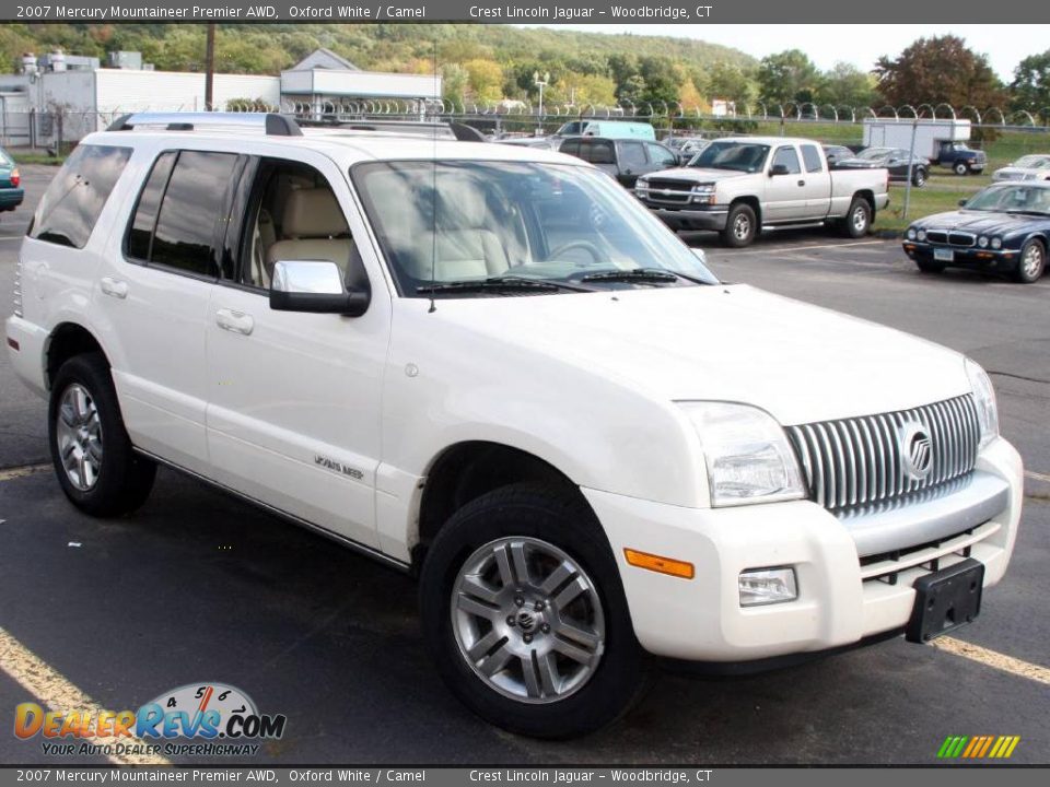2007 Mercury Mountaineer Premier AWD Oxford White / Camel Photo #3