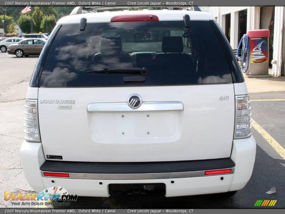 2007 Mercury Mountaineer Premier AWD Oxford White / Camel Photo #6
