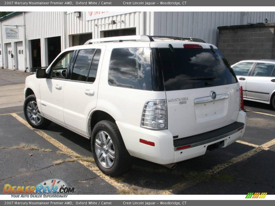 2007 Mercury Mountaineer Premier AWD Oxford White / Camel Photo #8