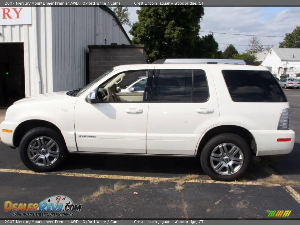 2007 Mercury Mountaineer Premier AWD Oxford White / Camel Photo #9