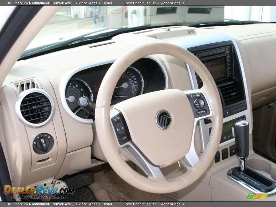 2007 Mercury Mountaineer Premier AWD Oxford White / Camel Photo #11