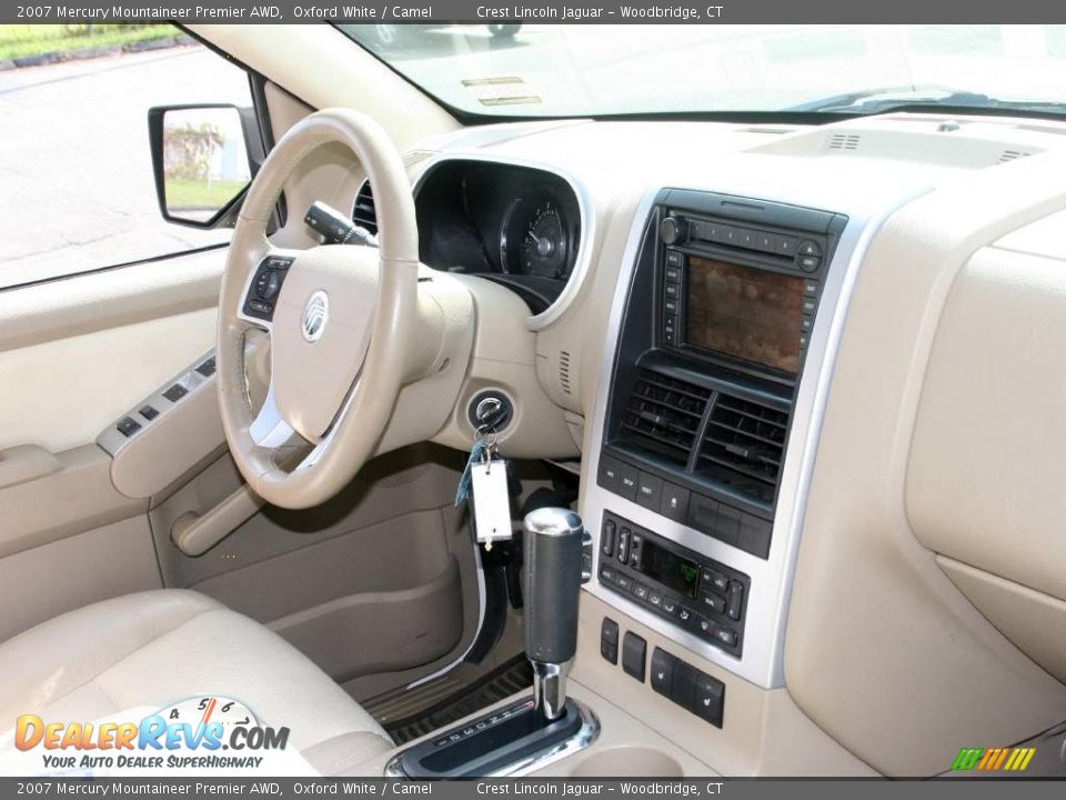 2007 Mercury Mountaineer Premier AWD Oxford White / Camel Photo #12