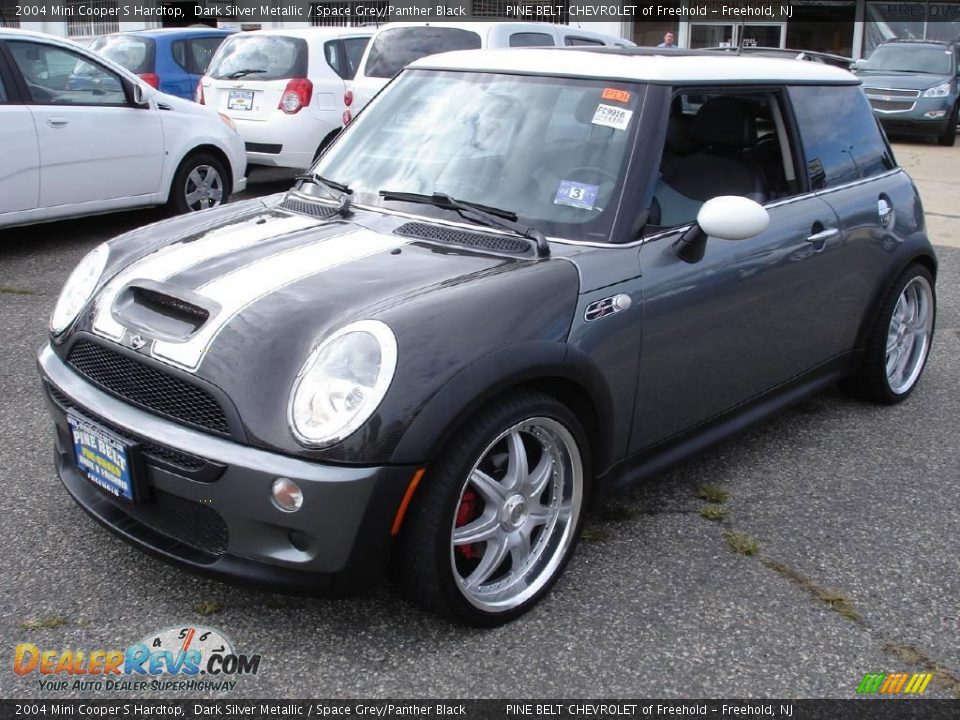 2004 Mini Cooper S Hardtop Dark Silver Metallic / Space Grey/Panther Black Photo #1
