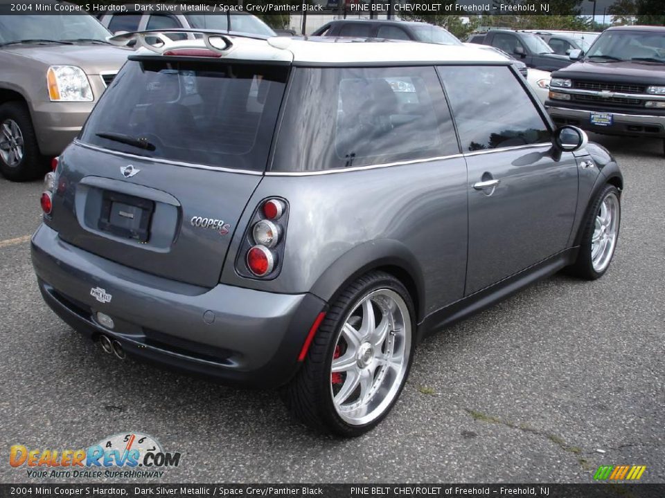 2004 Mini Cooper S Hardtop Dark Silver Metallic / Space Grey/Panther Black Photo #4