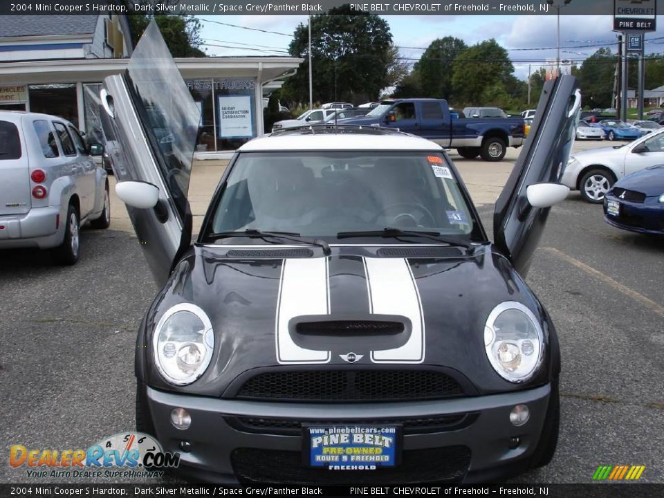 2004 Mini Cooper S Hardtop Dark Silver Metallic / Space Grey/Panther Black Photo #12