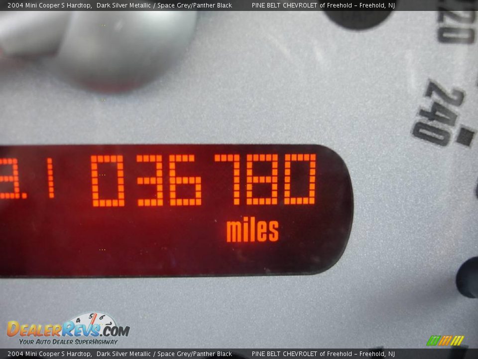 2004 Mini Cooper S Hardtop Dark Silver Metallic / Space Grey/Panther Black Photo #29
