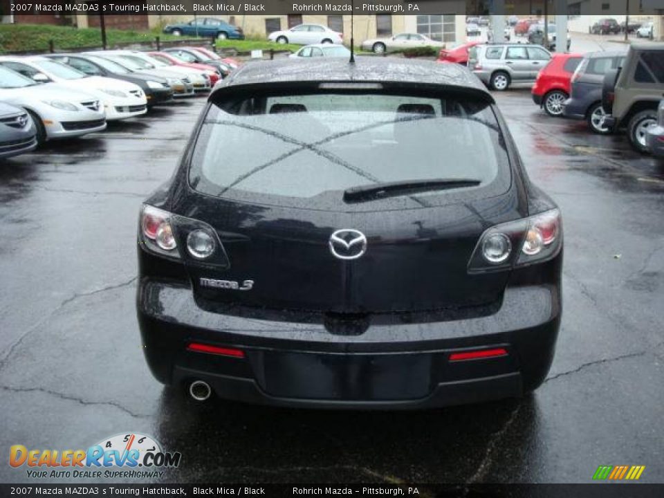 2007 Mazda MAZDA3 s Touring Hatchback Black Mica / Black Photo #4