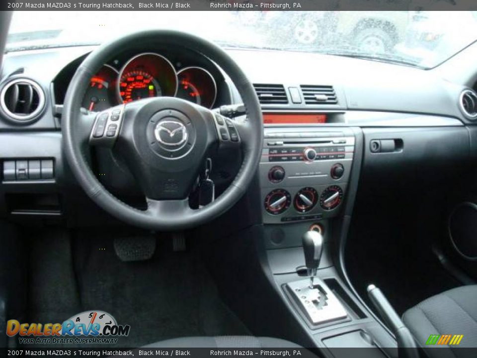 2007 Mazda MAZDA3 s Touring Hatchback Black Mica / Black Photo #12
