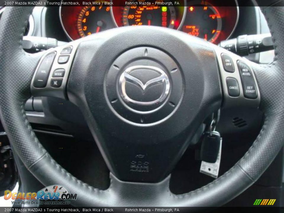 2007 Mazda MAZDA3 s Touring Hatchback Black Mica / Black Photo #15