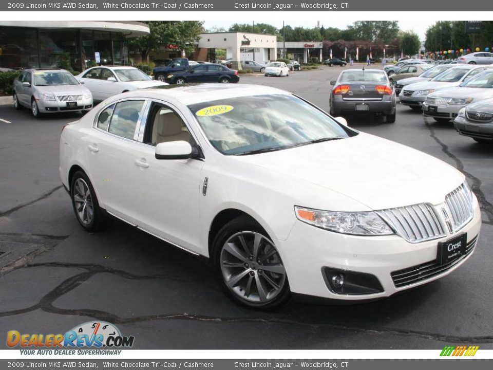 2009 Lincoln MKS AWD Sedan White Chocolate Tri-Coat / Cashmere Photo #3