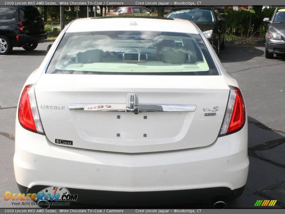 2009 Lincoln MKS AWD Sedan White Chocolate Tri-Coat / Cashmere Photo #6
