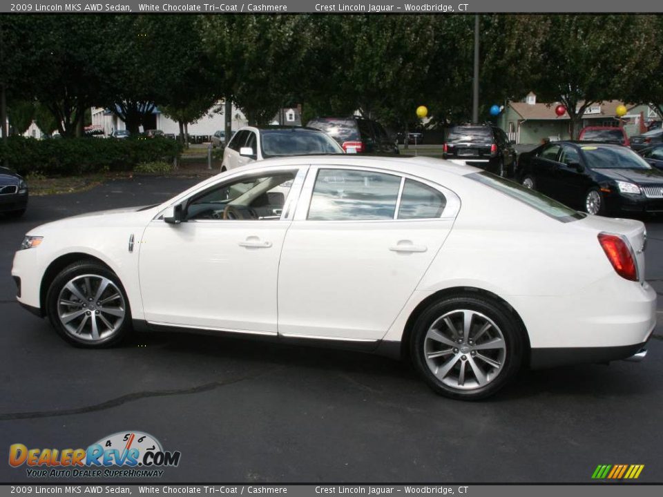 2009 Lincoln MKS AWD Sedan White Chocolate Tri-Coat / Cashmere Photo #9