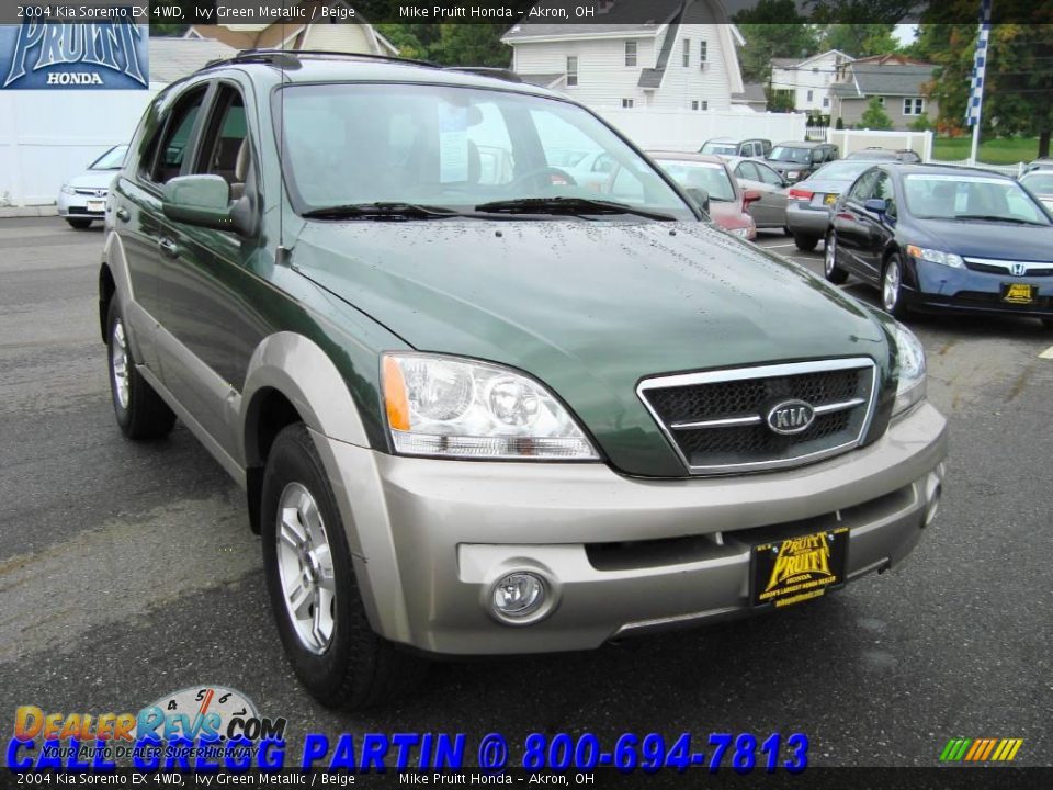 2004 Kia Sorento EX 4WD Ivy Green Metallic / Beige Photo #5