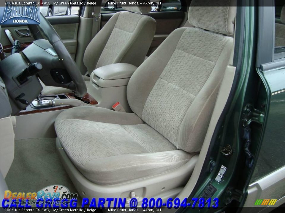 2004 Kia Sorento EX 4WD Ivy Green Metallic / Beige Photo #12