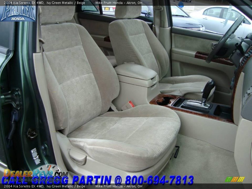 2004 Kia Sorento EX 4WD Ivy Green Metallic / Beige Photo #16
