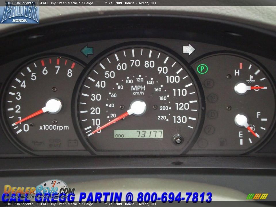 2004 Kia Sorento EX 4WD Ivy Green Metallic / Beige Photo #19