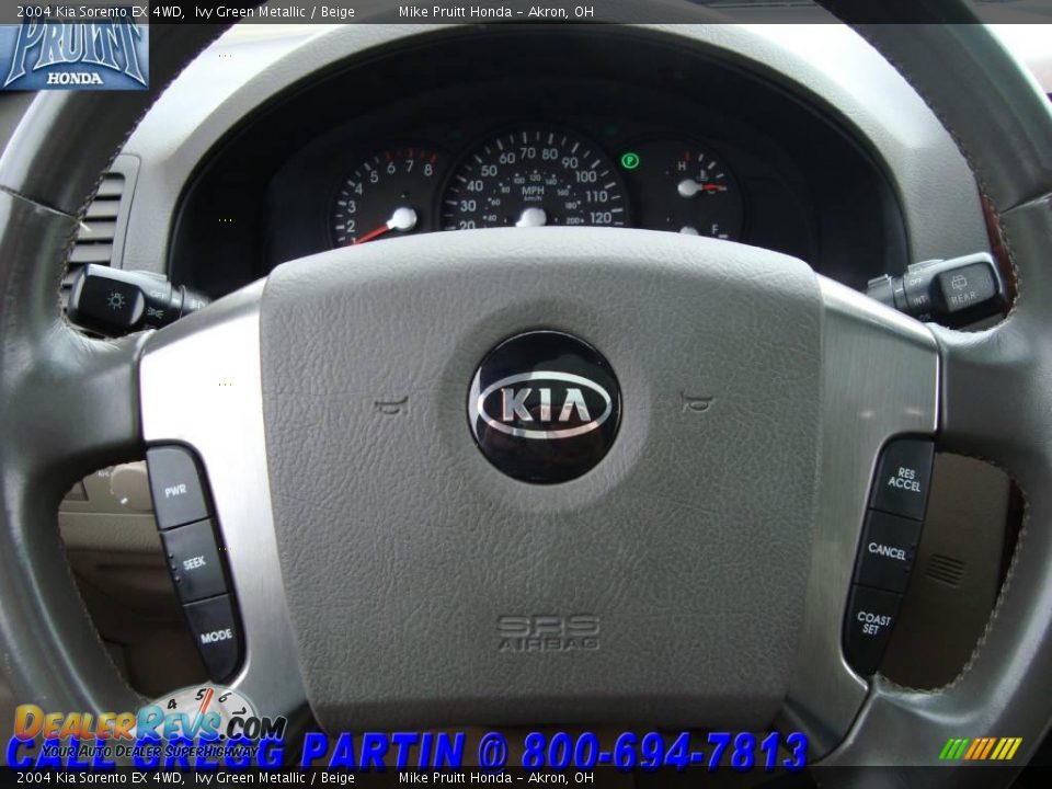 2004 Kia Sorento EX 4WD Ivy Green Metallic / Beige Photo #20