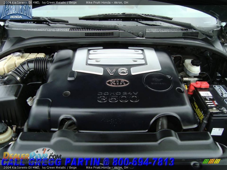 2004 Kia Sorento EX 4WD Ivy Green Metallic / Beige Photo #27
