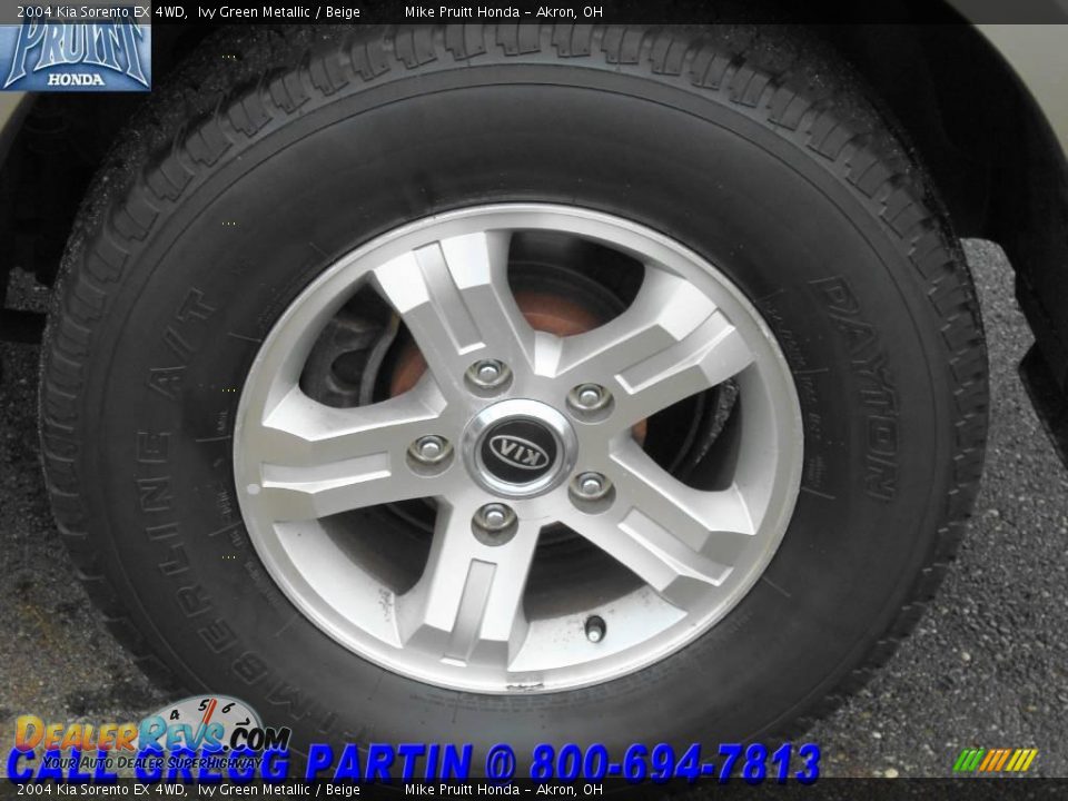 2004 Kia Sorento EX 4WD Ivy Green Metallic / Beige Photo #29
