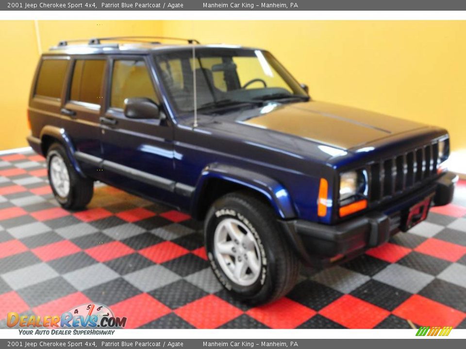 2001 Jeep Cherokee Sport 4x4 Patriot Blue Pearlcoat / Agate Photo #1