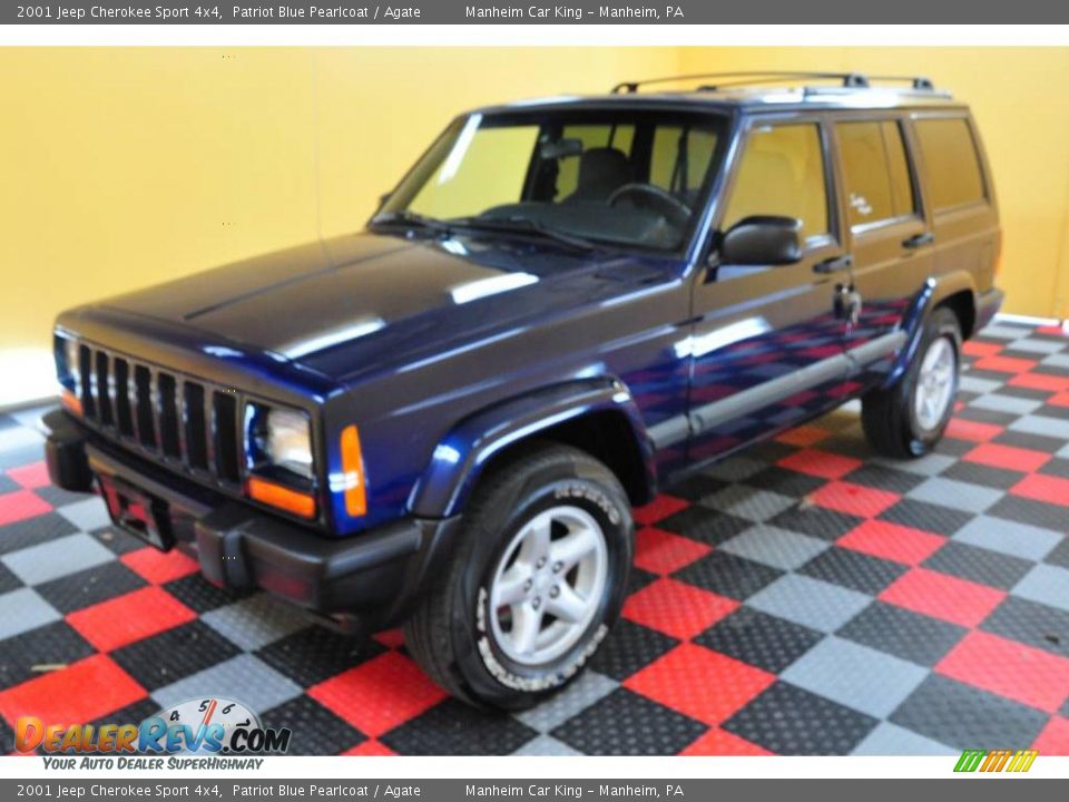 2001 Jeep Cherokee Sport 4x4 Patriot Blue Pearlcoat / Agate Photo #3
