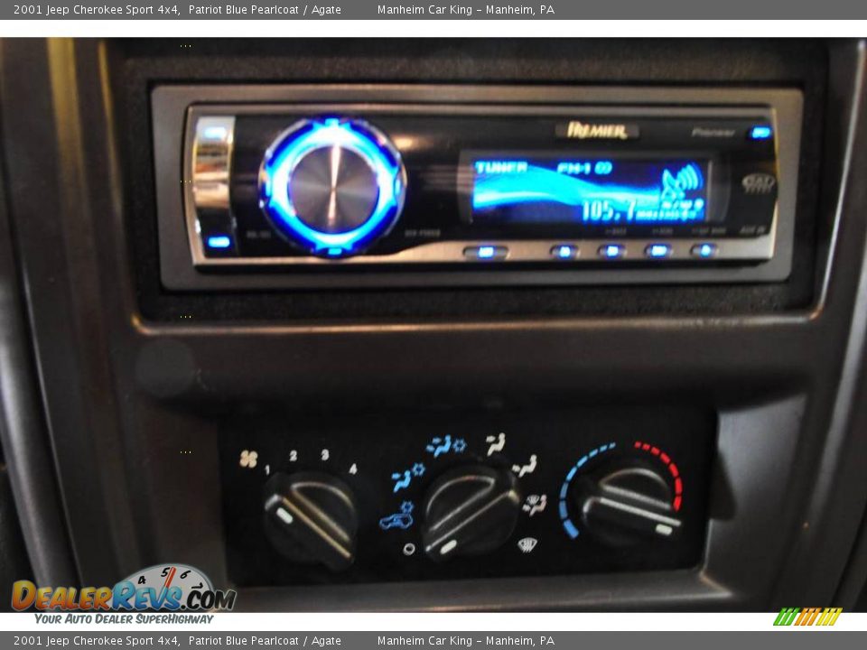 2001 Jeep Cherokee Sport 4x4 Patriot Blue Pearlcoat / Agate Photo #12