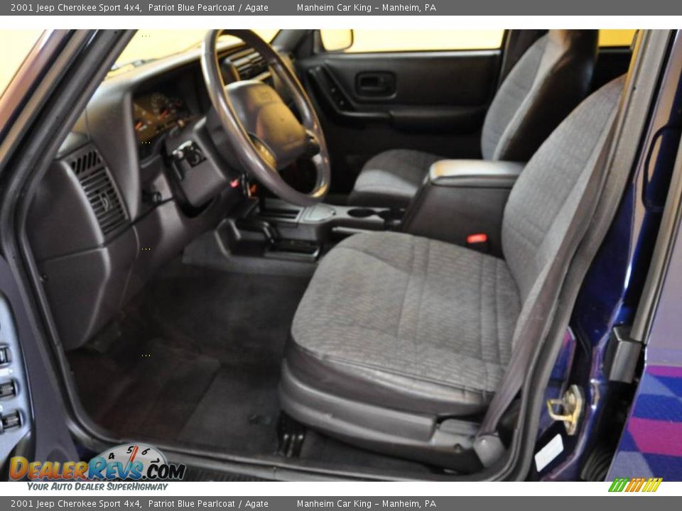2001 Jeep Cherokee Sport 4x4 Patriot Blue Pearlcoat / Agate Photo #16