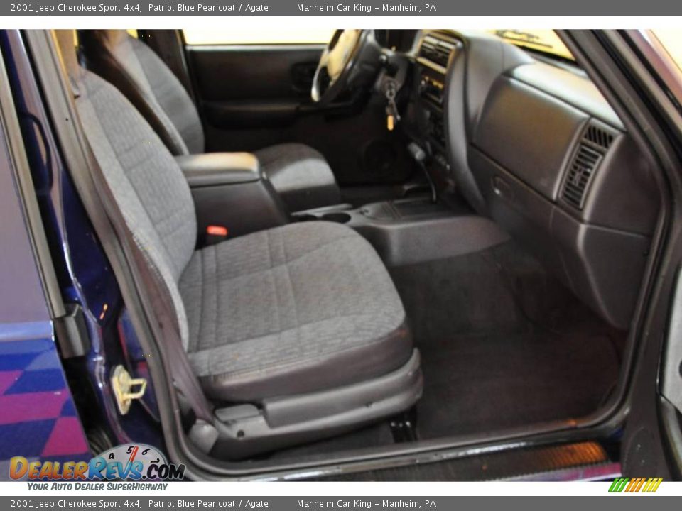 2001 Jeep Cherokee Sport 4x4 Patriot Blue Pearlcoat / Agate Photo #20