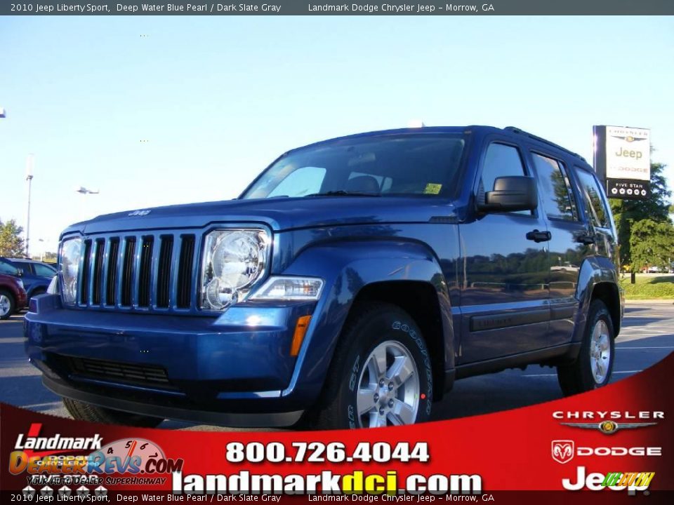 2010 Jeep Liberty Sport Deep Water Blue Pearl / Dark Slate Gray Photo #1