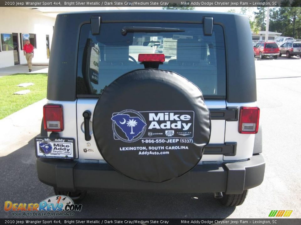 2010 Jeep Wrangler Sport 4x4 Bright Silver Metallic / Dark Slate Gray/Medium Slate Gray Photo #6