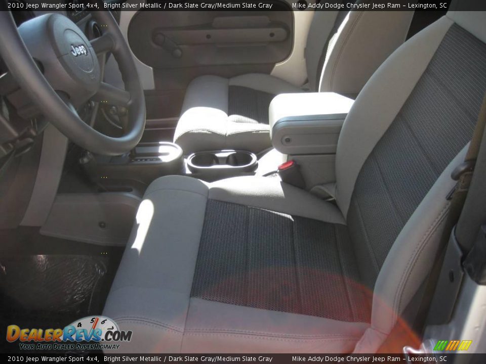 2010 Jeep Wrangler Sport 4x4 Bright Silver Metallic / Dark Slate Gray/Medium Slate Gray Photo #10