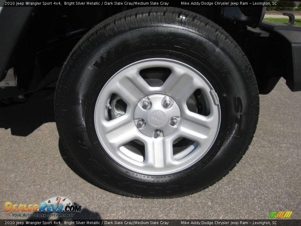 2010 Jeep Wrangler Sport 4x4 Bright Silver Metallic / Dark Slate Gray/Medium Slate Gray Photo #11