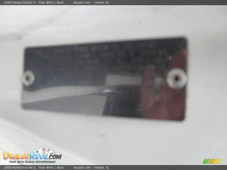 1988 Honda Prelude Si Polar White / Black Photo #16