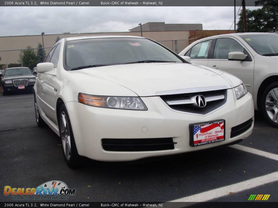 2006 Acura TL 3.2 White Diamond Pearl / Camel Photo #3