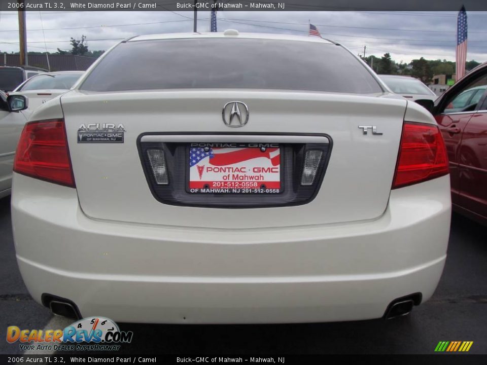 2006 Acura TL 3.2 White Diamond Pearl / Camel Photo #5