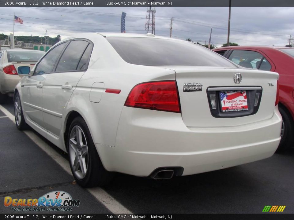 2006 Acura TL 3.2 White Diamond Pearl / Camel Photo #6