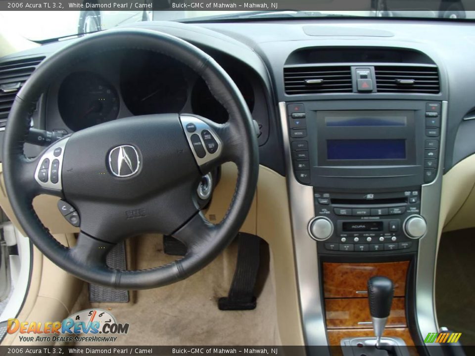 2006 Acura TL 3.2 White Diamond Pearl / Camel Photo #18