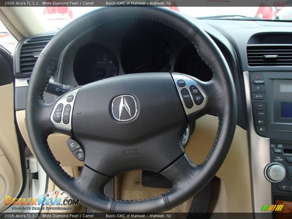 2006 Acura TL 3.2 White Diamond Pearl / Camel Photo #19