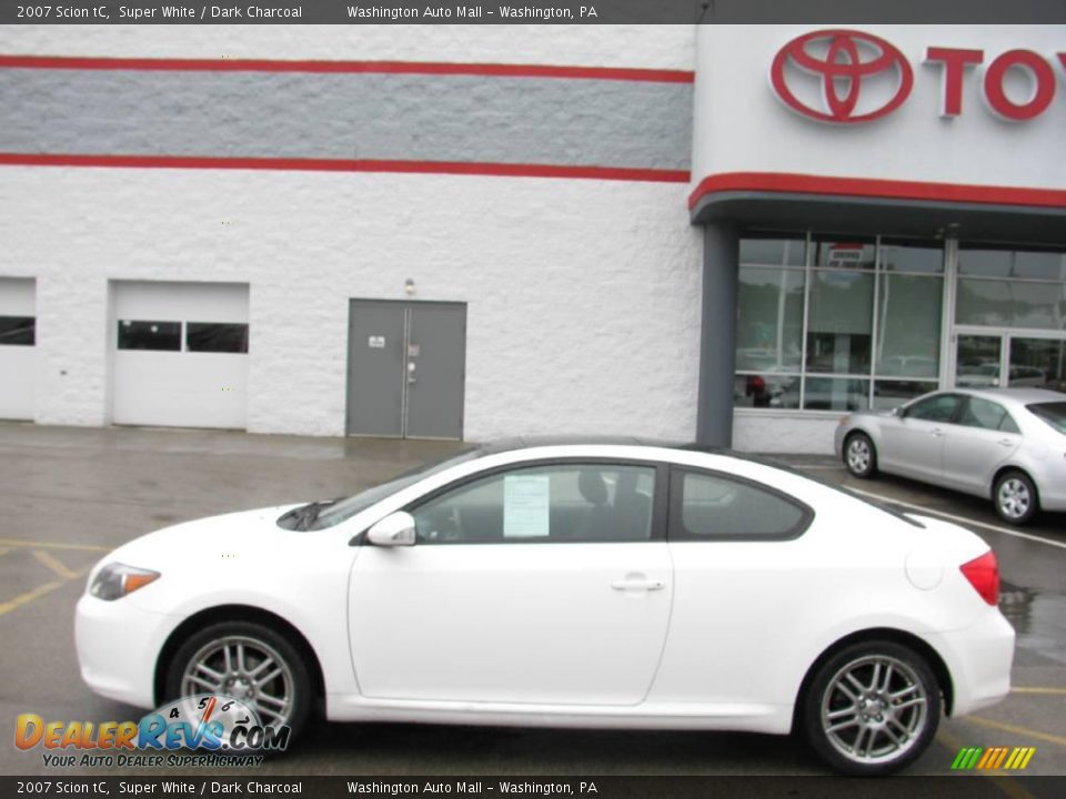 2007 Scion tC Super White / Dark Charcoal Photo #2