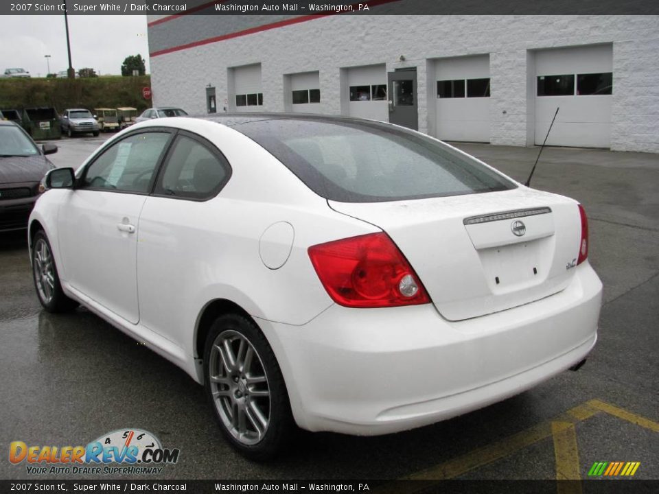 2007 Scion tC Super White / Dark Charcoal Photo #3