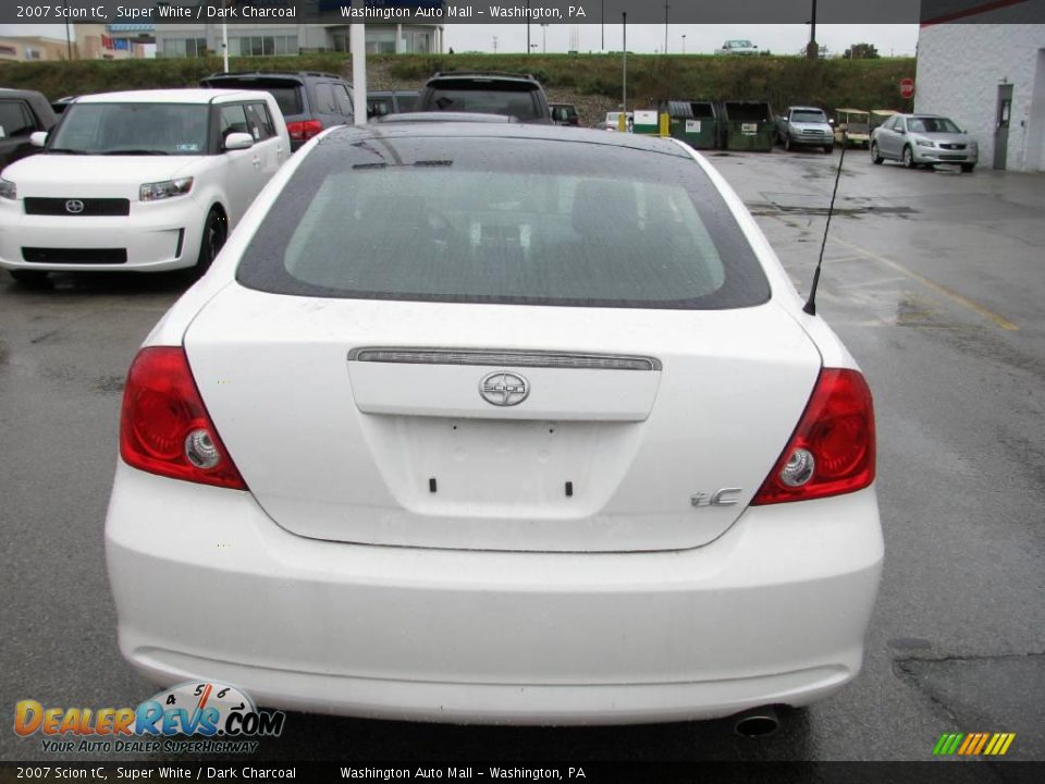 2007 Scion tC Super White / Dark Charcoal Photo #4
